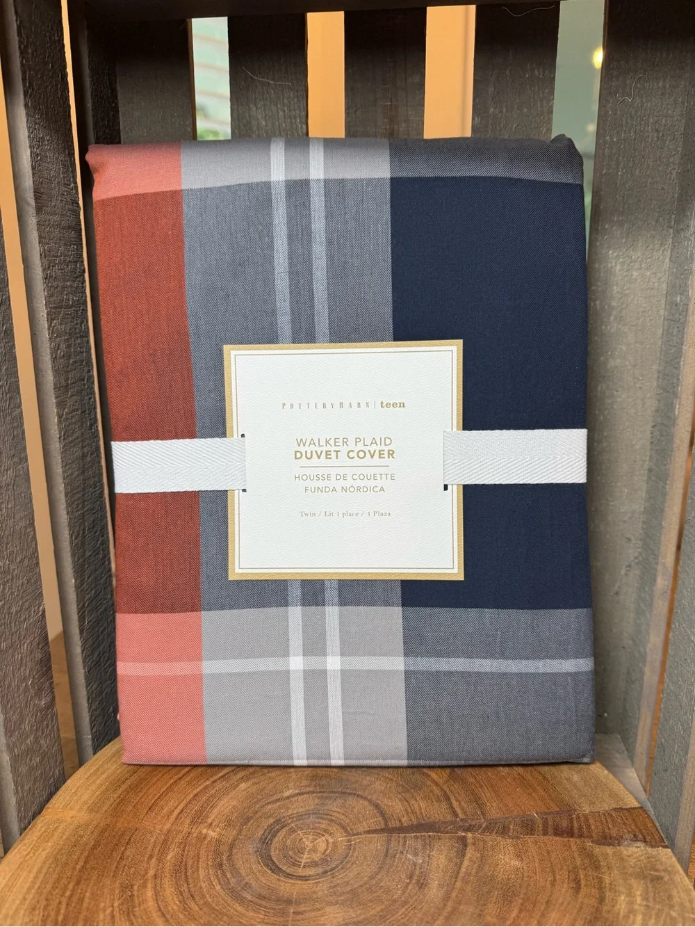 Pottery Barn Teen Walker Plaid Duvet Cover & Matching Pillow Sham, Twin Sz, NWT